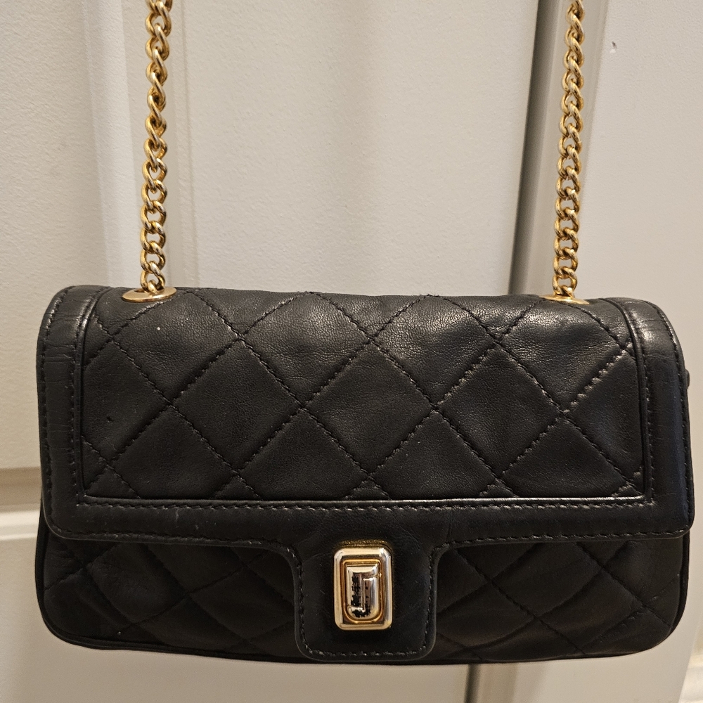Vintage Judith Leiber Black Lambskin With Red Inside The Bag